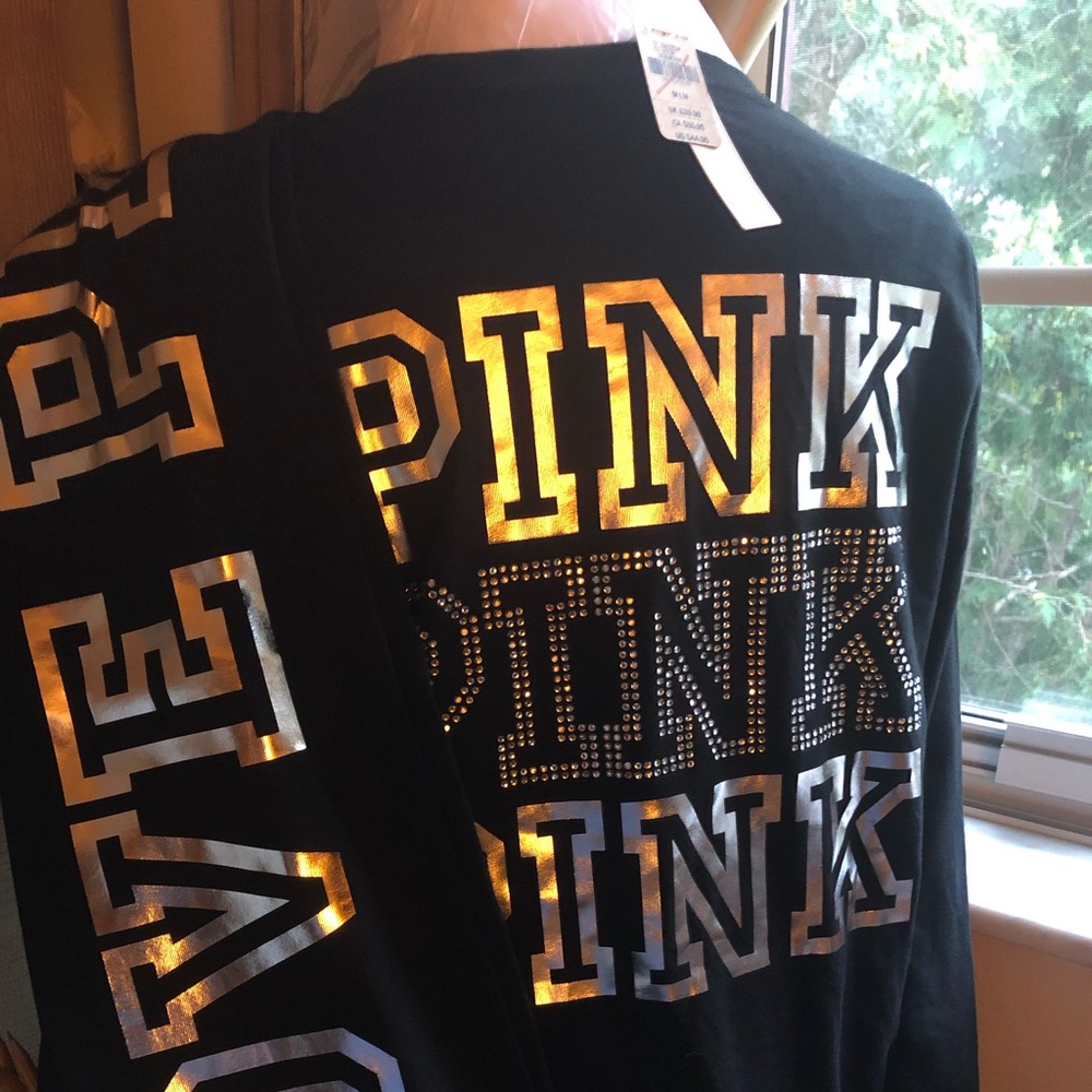 Victoria secret pink bling pullover leggings set